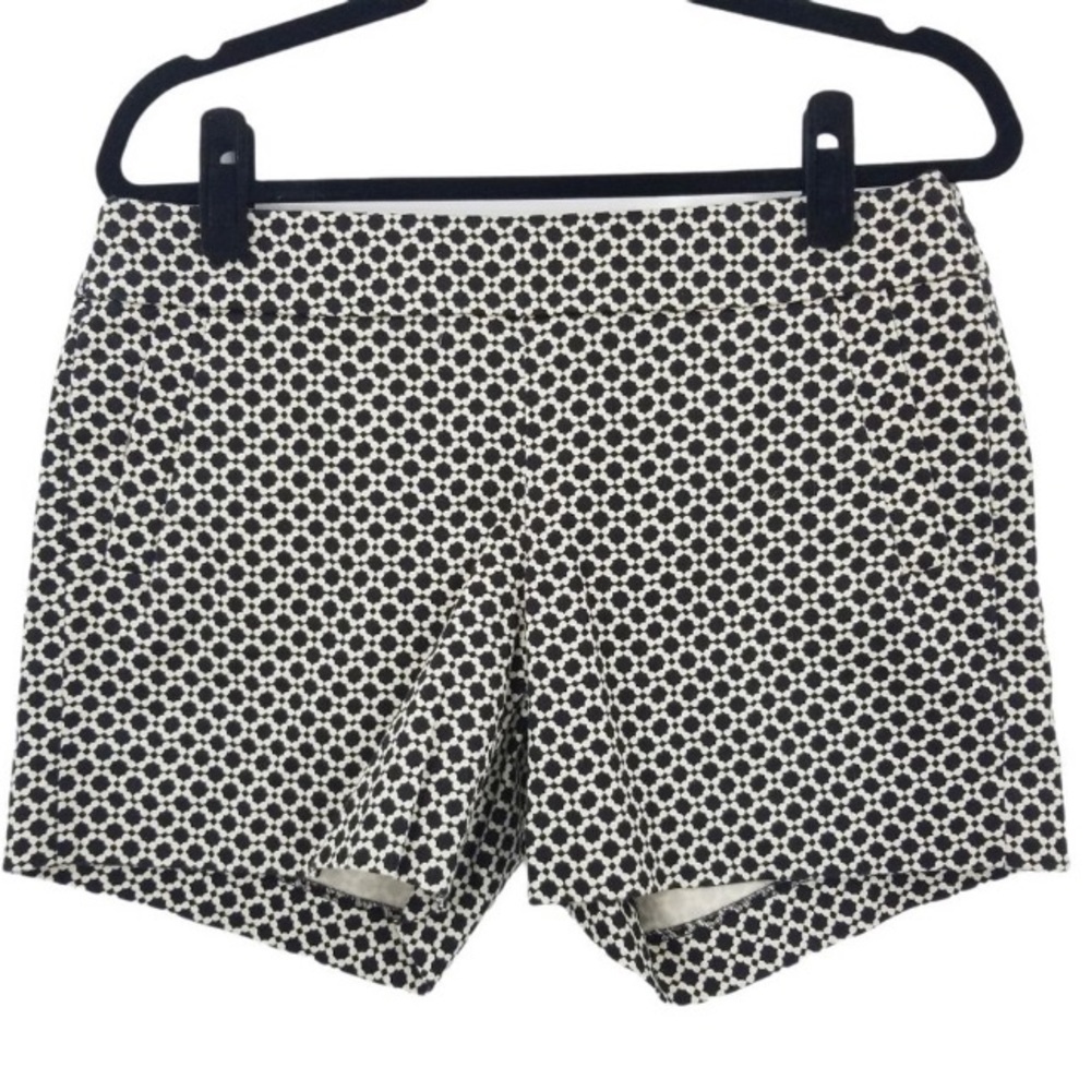 J. Crew Black & Creme Floral Print Pocket Shorts